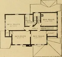 An illustration from Radford's artistic bungalows : unique collection of 208 designs, best modern ideas in bungalow architecture. (1908)