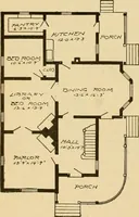 An illustration from Radford's artistic bungalows : unique collection of 208 designs, best modern ideas in bungalow architecture. (1908)