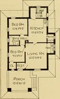 An illustration from Radford's artistic bungalows : unique collection of 208 designs, best modern ideas in bungalow architecture. (1908)