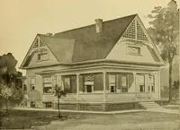 An illustration from Radford's artistic bungalows : unique collection of 208 designs, best modern ideas in bungalow architecture. (1908)