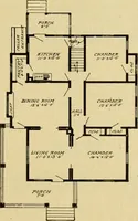 An illustration from Radford's artistic bungalows : unique collection of 208 designs, best modern ideas in bungalow architecture. (1908)