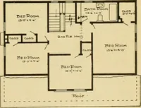 An illustration from Radford's artistic bungalows : unique collection of 208 designs, best modern ideas in bungalow architecture. (1908)