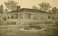 An illustration from Radford's artistic bungalows : unique collection of 208 designs, best modern ideas in bungalow architecture. (1908)