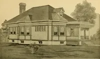 An illustration from Radford's artistic bungalows : unique collection of 208 designs, best modern ideas in bungalow architecture. (1908)