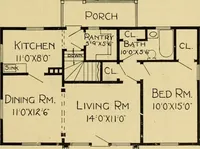 An illustration from Radford's artistic bungalows : unique collection of 208 designs, best modern ideas in bungalow architecture. (1908)