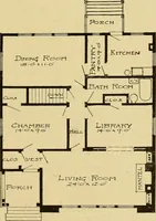 An illustration from Radford's artistic bungalows : unique collection of 208 designs, best modern ideas in bungalow architecture. (1908)