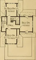 An illustration from Radford's artistic bungalows : unique collection of 208 designs, best modern ideas in bungalow architecture. (1908)