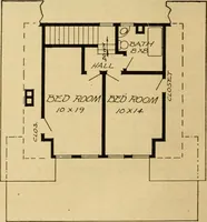 An illustration from Radford's artistic bungalows : unique collection of 208 designs, best modern ideas in bungalow architecture. (1908)