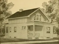 An illustration from Radford's artistic bungalows : unique collection of 208 designs, best modern ideas in bungalow architecture. (1908)