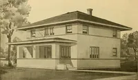 An illustration from Radford's artistic bungalows : unique collection of 208 designs, best modern ideas in bungalow architecture. (1908)