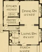 An illustration from Radford's artistic bungalows : unique collection of 208 designs, best modern ideas in bungalow architecture. (1908)
