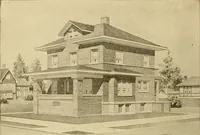 Picture 120 of 321 from Radford's brick houses and how to build them : a standard collection of new, original, and artistic designs for brick houses, apartments, stores and flats, garages, etc. ; together with complete instruction in the manufacture of brick and its practical uses as a building material selected and compiled by William A. Radford ... Every plan designed and executed by a corps of licensed architects of the highest professional standing, assisted by a staff of expert draftsmen. Over 300 designs and details. (1912), leaf 143