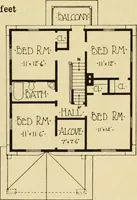 Picture 145 of 321 from Radford's brick houses and how to build them : a standard collection of new, original, and artistic designs for brick houses, apartments, stores and flats, garages, etc. ; together with complete instruction in the manufacture of brick and its practical uses as a building material selected and compiled by William A. Radford ... Every plan designed and executed by a corps of licensed architects of the highest professional standing, assisted by a staff of expert draftsmen. Over 300 designs and details. (1912), leaf 152