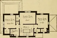 Picture 148 of 321 from Radford's brick houses and how to build them : a standard collection of new, original, and artistic designs for brick houses, apartments, stores and flats, garages, etc. ; together with complete instruction in the manufacture of brick and its practical uses as a building material selected and compiled by William A. Radford ... Every plan designed and executed by a corps of licensed architects of the highest professional standing, assisted by a staff of expert draftsmen. Over 300 designs and details. (1912), leaf 153