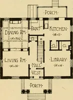 Picture 157 of 321 from Radford's brick houses and how to build them : a standard collection of new, original, and artistic designs for brick houses, apartments, stores and flats, garages, etc. ; together with complete instruction in the manufacture of brick and its practical uses as a building material selected and compiled by William A. Radford ... Every plan designed and executed by a corps of licensed architects of the highest professional standing, assisted by a staff of expert draftsmen. Over 300 designs and details. (1912), leaf 157