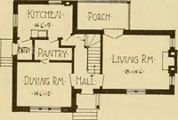 Picture 173 of 321 from Radford's brick houses and how to build them : a standard collection of new, original, and artistic designs for brick houses, apartments, stores and flats, garages, etc. ; together with complete instruction in the manufacture of brick and its practical uses as a building material selected and compiled by William A. Radford ... Every plan designed and executed by a corps of licensed architects of the highest professional standing, assisted by a staff of expert draftsmen. Over 300 designs and details. (1912), leaf 163
