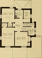 Picture 210 of 321 from Radford's brick houses and how to build them : a standard collection of new, original, and artistic designs for brick houses, apartments, stores and flats, garages, etc. ; together with complete instruction in the manufacture of brick and its practical uses as a building material selected and compiled by William A. Radford ... Every plan designed and executed by a corps of licensed architects of the highest professional standing, assisted by a staff of expert draftsmen. Over 300 designs and details. (1912), leaf 177
