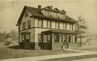 Picture 211 of 321 from Radford's brick houses and how to build them : a standard collection of new, original, and artistic designs for brick houses, apartments, stores and flats, garages, etc. ; together with complete instruction in the manufacture of brick and its practical uses as a building material selected and compiled by William A. Radford ... Every plan designed and executed by a corps of licensed architects of the highest professional standing, assisted by a staff of expert draftsmen. Over 300 designs and details. (1912), leaf 178