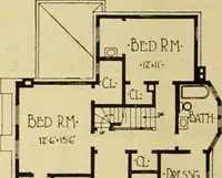 Picture 222 of 321 from Radford's brick houses and how to build them : a standard collection of new, original, and artistic designs for brick houses, apartments, stores and flats, garages, etc. ; together with complete instruction in the manufacture of brick and its practical uses as a building material selected and compiled by William A. Radford ... Every plan designed and executed by a corps of licensed architects of the highest professional standing, assisted by a staff of expert draftsmen. Over 300 designs and details. (1912), leaf 181