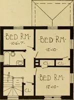 An illustration from Radford's brick houses and how to build them : a standard collection of new, original, and artistic designs for brick houses, apartments, stores and flats, garages, etc. ; together with complete instruction in the manufacture of brick and its practical uses as a building material selected and compiled by William A. Radford ... Every plan designed and executed by a corps of licensed architects of the highest professional standing, assisted by a staff of expert draftsmen. Over 300 designs and details. (1912)
