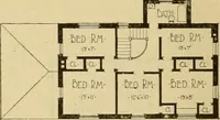 Picture 244 of 321 from Radford's brick houses and how to build them : a standard collection of new, original, and artistic designs for brick houses, apartments, stores and flats, garages, etc. ; together with complete instruction in the manufacture of brick and its practical uses as a building material selected and compiled by William A. Radford ... Every plan designed and executed by a corps of licensed architects of the highest professional standing, assisted by a staff of expert draftsmen. Over 300 designs and details. (1912), leaf 189