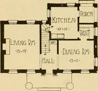 Picture 256 of 321 from Radford's brick houses and how to build them : a standard collection of new, original, and artistic designs for brick houses, apartments, stores and flats, garages, etc. ; together with complete instruction in the manufacture of brick and its practical uses as a building material selected and compiled by William A. Radford ... Every plan designed and executed by a corps of licensed architects of the highest professional standing, assisted by a staff of expert draftsmen. Over 300 designs and details. (1912), leaf 195