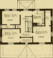 Picture 260 of 321 from Radford's brick houses and how to build them : a standard collection of new, original, and artistic designs for brick houses, apartments, stores and flats, garages, etc. ; together with complete instruction in the manufacture of brick and its practical uses as a building material selected and compiled by William A. Radford ... Every plan designed and executed by a corps of licensed architects of the highest professional standing, assisted by a staff of expert draftsmen. Over 300 designs and details. (1912), leaf 196