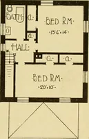 An illustration from Radford's brick houses and how to build them : a standard collection of new, original, and artistic designs for brick houses, apartments, stores and flats, garages, etc. ; together with complete instruction in the manufacture of brick and its practical uses as a building material selected and compiled by William A. Radford ... Every plan designed and executed by a corps of licensed architects of the highest professional standing, assisted by a staff of expert draftsmen. Over 300 designs and details. (1912)