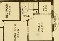 An illustration from Radford's brick houses and how to build them : a standard collection of new, original, and artistic designs for brick houses, apartments, stores and flats, garages, etc. ; together with complete instruction in the manufacture of brick and its practical uses as a building material selected and compiled by William A. Radford ... Every plan designed and executed by a corps of licensed architects of the highest professional standing, assisted by a staff of expert draftsmen. Over 300 designs and details. (1912)