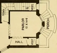 Picture 287 of 321 from Radford's brick houses and how to build them : a standard collection of new, original, and artistic designs for brick houses, apartments, stores and flats, garages, etc. ; together with complete instruction in the manufacture of brick and its practical uses as a building material selected and compiled by William A. Radford ... Every plan designed and executed by a corps of licensed architects of the highest professional standing, assisted by a staff of expert draftsmen. Over 300 designs and details. (1912), leaf 208
