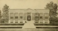 An illustration from Radford's brick houses and how to build them : a standard collection of new, original, and artistic designs for brick houses, apartments, stores and flats, garages, etc. ; together with complete instruction in the manufacture of brick and its practical uses as a building material selected and compiled by William A. Radford ... Every plan designed and executed by a corps of licensed architects of the highest professional standing, assisted by a staff of expert draftsmen. Over 300 designs and details. (1912)