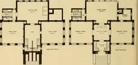 An illustration from Radford's brick houses and how to build them : a standard collection of new, original, and artistic designs for brick houses, apartments, stores and flats, garages, etc. ; together with complete instruction in the manufacture of brick and its practical uses as a building material selected and compiled by William A. Radford ... Every plan designed and executed by a corps of licensed architects of the highest professional standing, assisted by a staff of expert draftsmen. Over 300 designs and details. (1912)