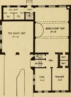 An illustration from Radford's brick houses and how to build them : a standard collection of new, original, and artistic designs for brick houses, apartments, stores and flats, garages, etc. ; together with complete instruction in the manufacture of brick and its practical uses as a building material selected and compiled by William A. Radford ... Every plan designed and executed by a corps of licensed architects of the highest professional standing, assisted by a staff of expert draftsmen. Over 300 designs and details. (1912)