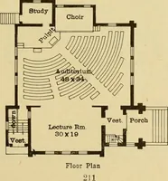 An illustration from Radford's brick houses and how to build them : a standard collection of new, original, and artistic designs for brick houses, apartments, stores and flats, garages, etc. ; together with complete instruction in the manufacture of brick and its practical uses as a building material selected and compiled by William A. Radford ... Every plan designed and executed by a corps of licensed architects of the highest professional standing, assisted by a staff of expert draftsmen. Over 300 designs and details. (1912)