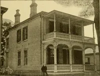 An illustration from Radford's brick houses and how to build them : a standard collection of new, original, and artistic designs for brick houses, apartments, stores and flats, garages, etc. ; together with complete instruction in the manufacture of brick and its practical uses as a building material selected and compiled by William A. Radford ... Every plan designed and executed by a corps of licensed architects of the highest professional standing, assisted by a staff of expert draftsmen. Over 300 designs and details. (1912)
