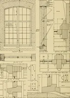 An illustration from Radford's brick houses and how to build them : a standard collection of new, original, and artistic designs for brick houses, apartments, stores and flats, garages, etc. ; together with complete instruction in the manufacture of brick and its practical uses as a building material selected and compiled by William A. Radford ... Every plan designed and executed by a corps of licensed architects of the highest professional standing, assisted by a staff of expert draftsmen. Over 300 designs and details. (1912)