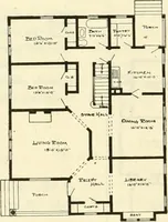An illustration from Radford's combined house and barn plan book (1908)