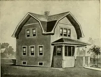 An illustration from Radford's combined house and barn plan book (1908)
