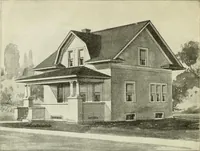 An illustration from Radford's combined house and barn plan book (1908)