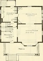 An illustration from Radford's combined house and barn plan book (1908)