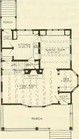 An illustration from Radford's combined house and barn plan book (1908)
