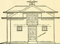 An illustration from Radford's combined house and barn plan book (1908)