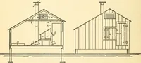 An illustration from Radford's combined house and barn plan book (1908)
