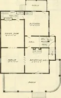 An illustration from Radford's combined house and barn plan book (1908)