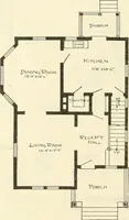 An illustration from Radford's combined house and barn plan book (1908)