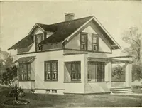 An illustration from Radford's combined house and barn plan book (1908)