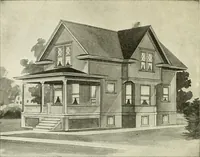An illustration from Radford's combined house and barn plan book (1908)