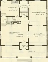 An illustration from Radford's combined house and barn plan book (1908)