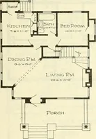 An illustration from Radford's combined house and barn plan book (1908)