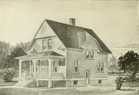 An illustration from Radford's combined house and barn plan book (1908)